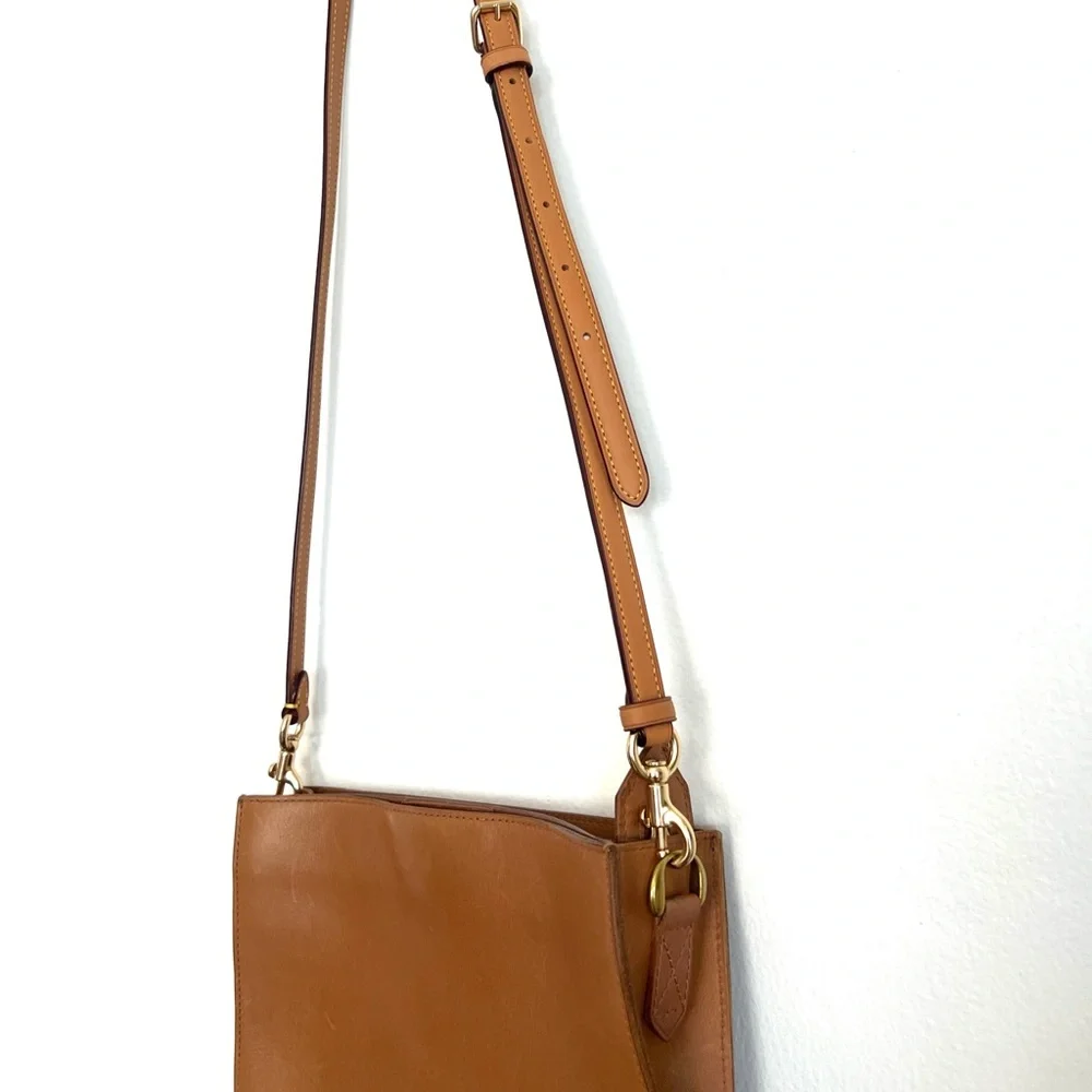 Madewell The Transport Saddlebag Leather Crossbody Bag (Desert Camel) - Picture 4 of 8